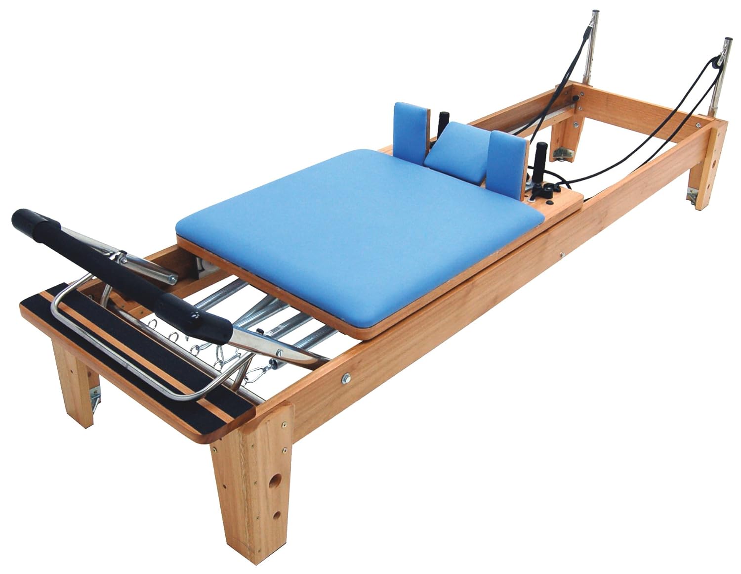 3B Scientific W15128LB Light Blue Wood Pilates Reformer