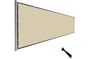 TANG Sunshades Depot 6' x 50' FT Beige Tan Privacy Fence Screen Temporary Fence Screen 150 GSM Heavy Duty Windscreen Fence Ne