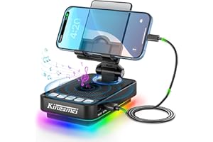 Kingamei 4 in 1 Bluetooth Speaker with Power Bank and Colorful Ambient Light, Gift for Father, Mother, Husband, Induction Aud