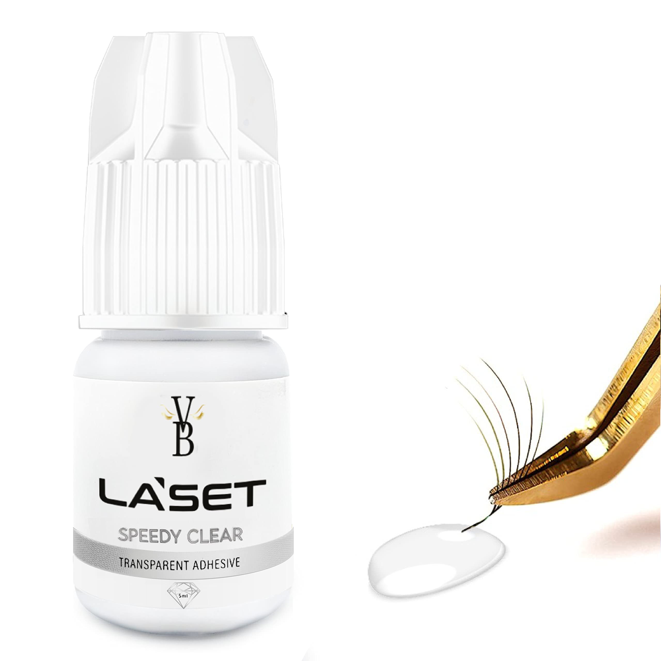 Eyelash Glue for Volume and Individual Lashes - Extra Strong Adhesive With 6-7 Weeks Retention, 0.5-1 sec Drying