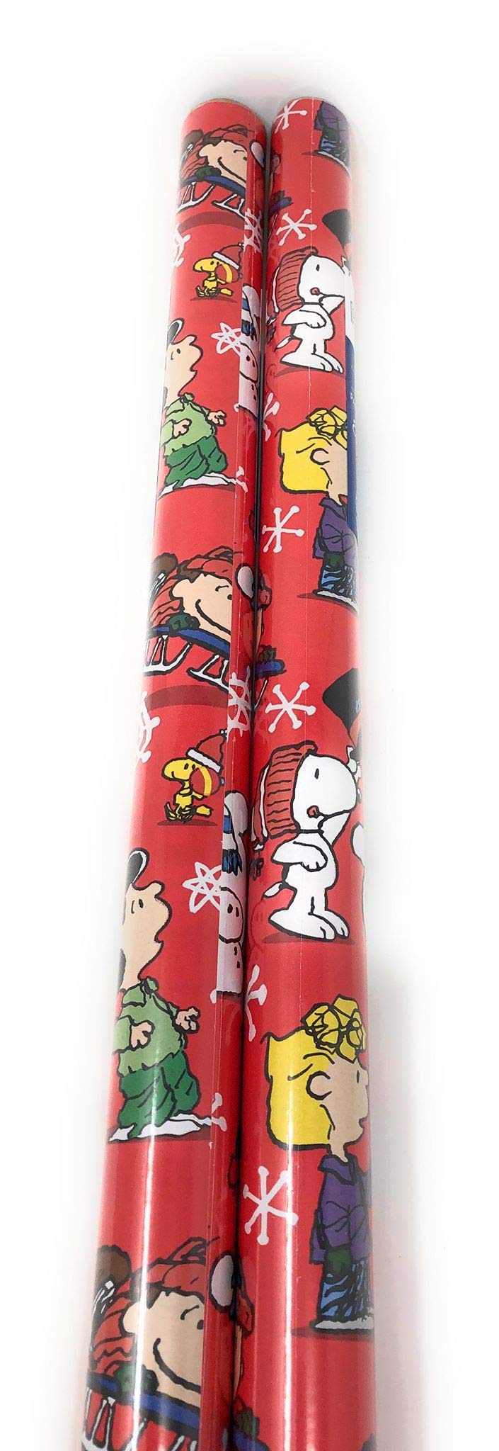 P2P Peanuts Charlie Brown Christmas Wrapping Paper Xmas Holiday Themed Gift Wrap (Includes: Canzonet Gift Tags) ~ Seasonal Winter Birthday Wrap Paper ~ (1) 20 Feet Roll of Decorative Bliss