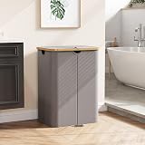 Lifewit 145L Laundry Basket with Lid - 2 Removable Bags, Bamboo Handles view 8