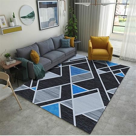 Alfombras En Casa Salas De Estar Azules Alfombra Grande