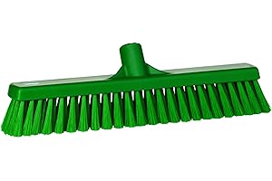 Vikan 31792 Fine Sweep Floor Broom Head, Polypropylene Block, 16-1/2" Polyester Bristle, Green