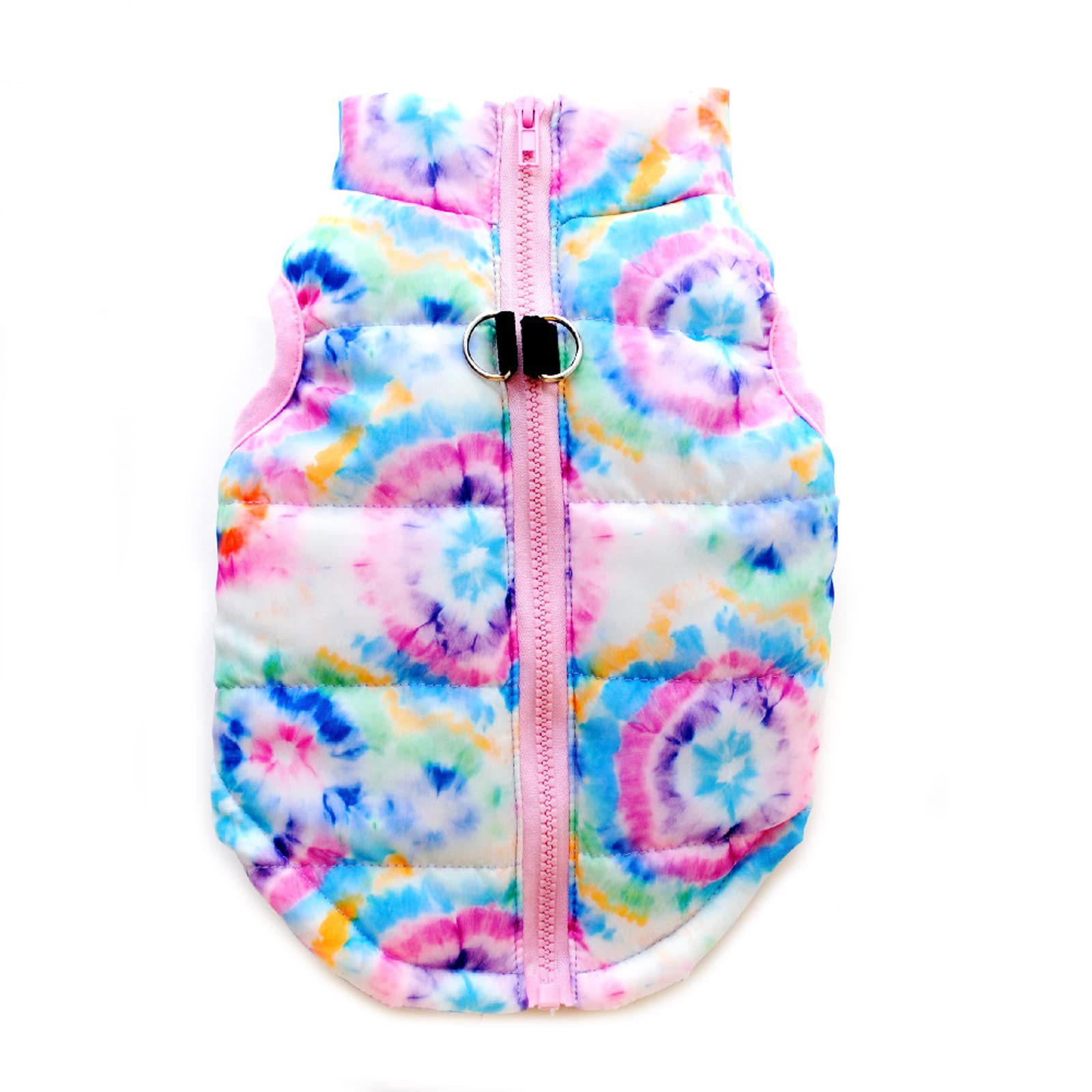 Dog Winter Coat,Soft Dogs Jacket Warm Padded Puffer Clothes Vest Pet Clothing Costume for Cats Puppy Small Dogs Medium Dogs (Large, Rainbow)