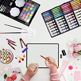 KINSPORY 139 PCS Art Set for Kids Deluxe Painting Case Pink view 3
