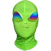 anroog Halloween Alien Mask for ET Cosplay Costume Halloween Party,Alien 3D Full Face Mask for Adults
