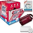 Wet Ones Hand Wipes, 48 Count Bundle with Litardex Travel Bag, Disposable Seat Covers (10 Pack), and Compressed Travel Towel (4 Items)