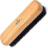 Kent CC2 Finest 100% Handcrafted Clothes Brush: Black Boar Bristle &amp; Nylon Mix with Cherrywood Handle - Travel-Size Lint/Fuzz Remover for Cashmere, Wool, Silk; Suede Brush &amp; Pet Hair Lint Roller