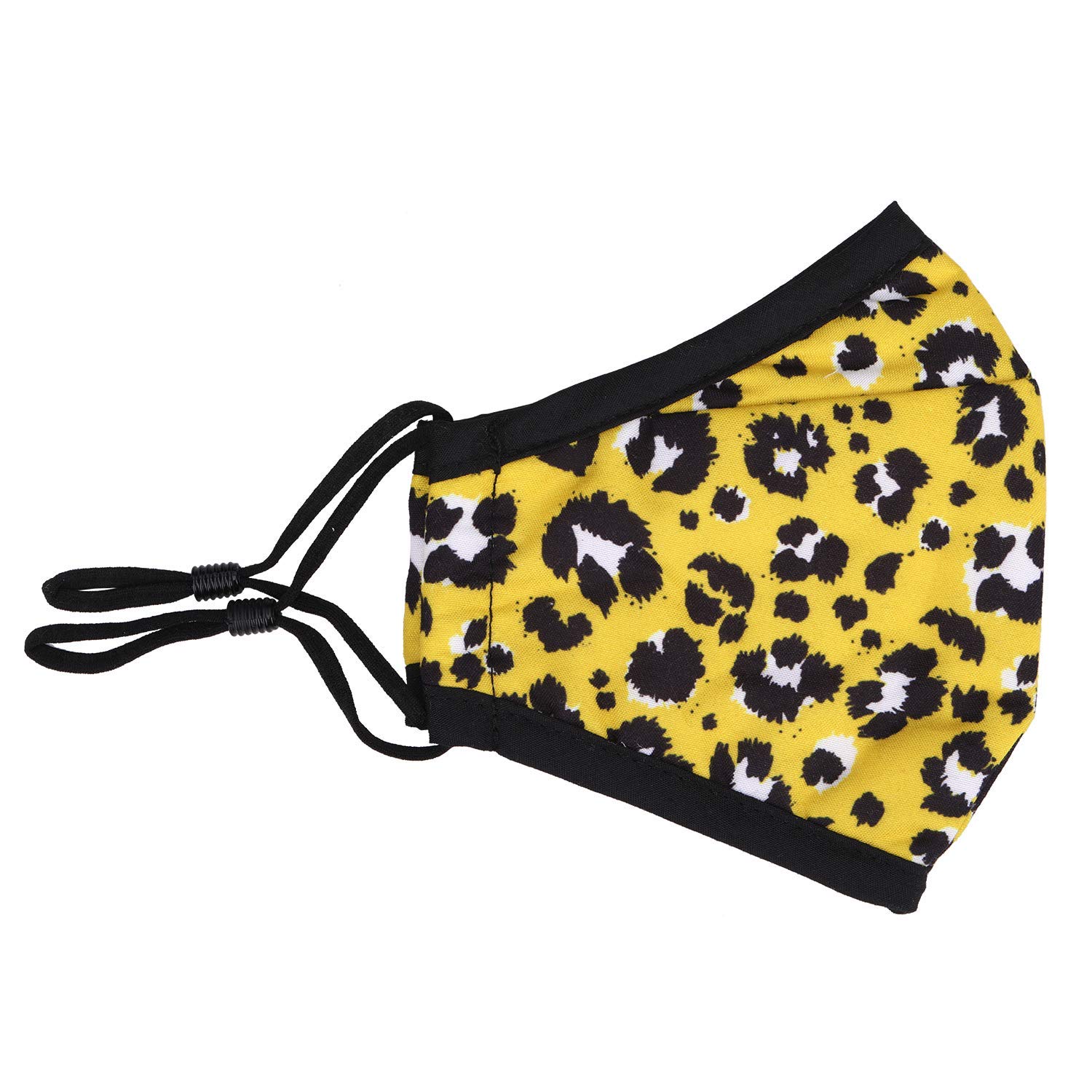 Trimming Shop Reusable Face Mask Washable Face Covering Bandana Face Mask, 3 Layer Cotton Face Mask Breathable Fashion Face Mask for Protection Against Pollution, Light Yellow, 10pcs