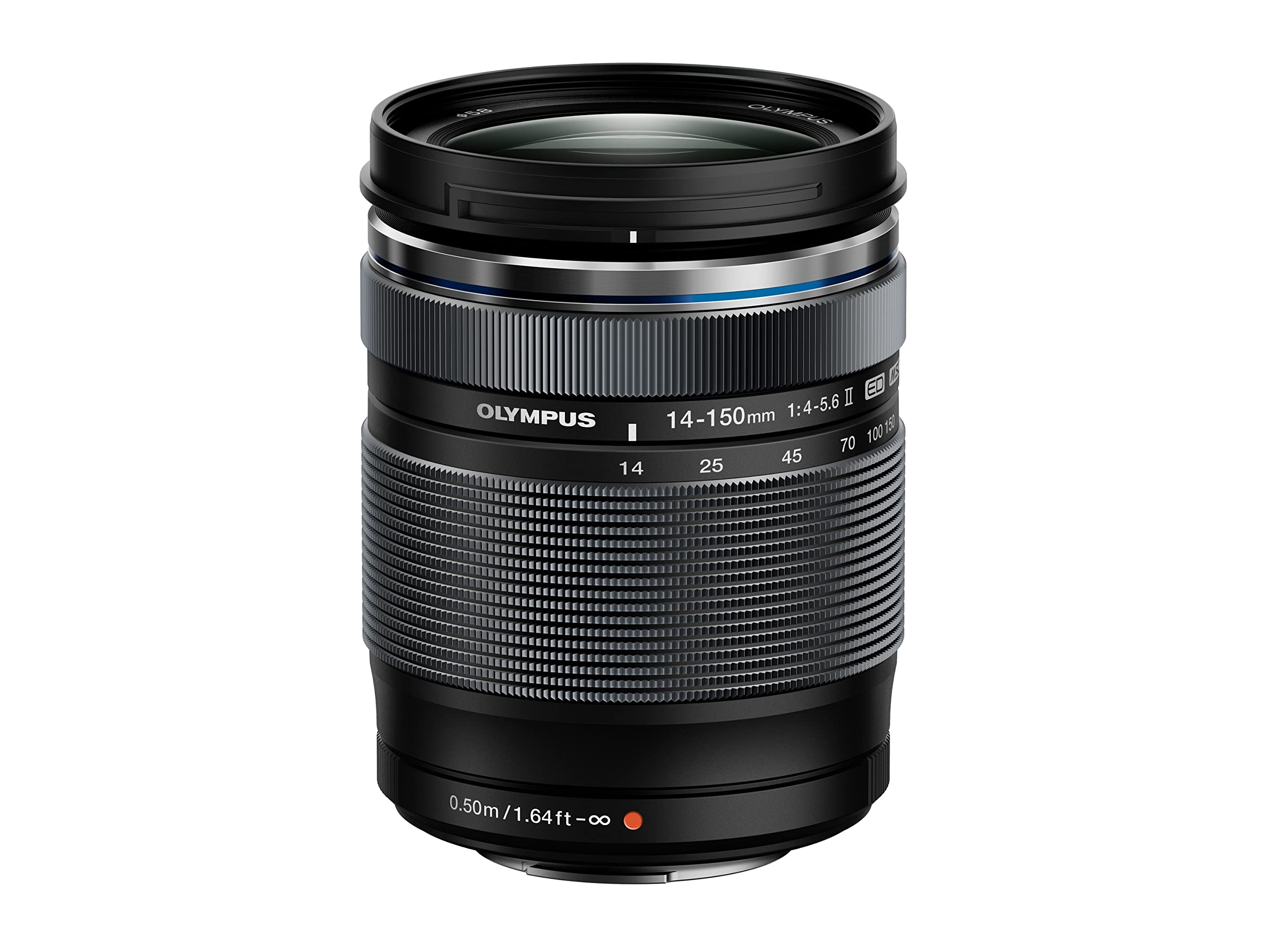 Olympus M.Zuiko Digital ED 14-150 mm F4-5.6 II Lens, Universal Zoom, Suitable for All MFT Cameras (Olympus OM-D & PEN Models, Panasonic G-Series), Black
