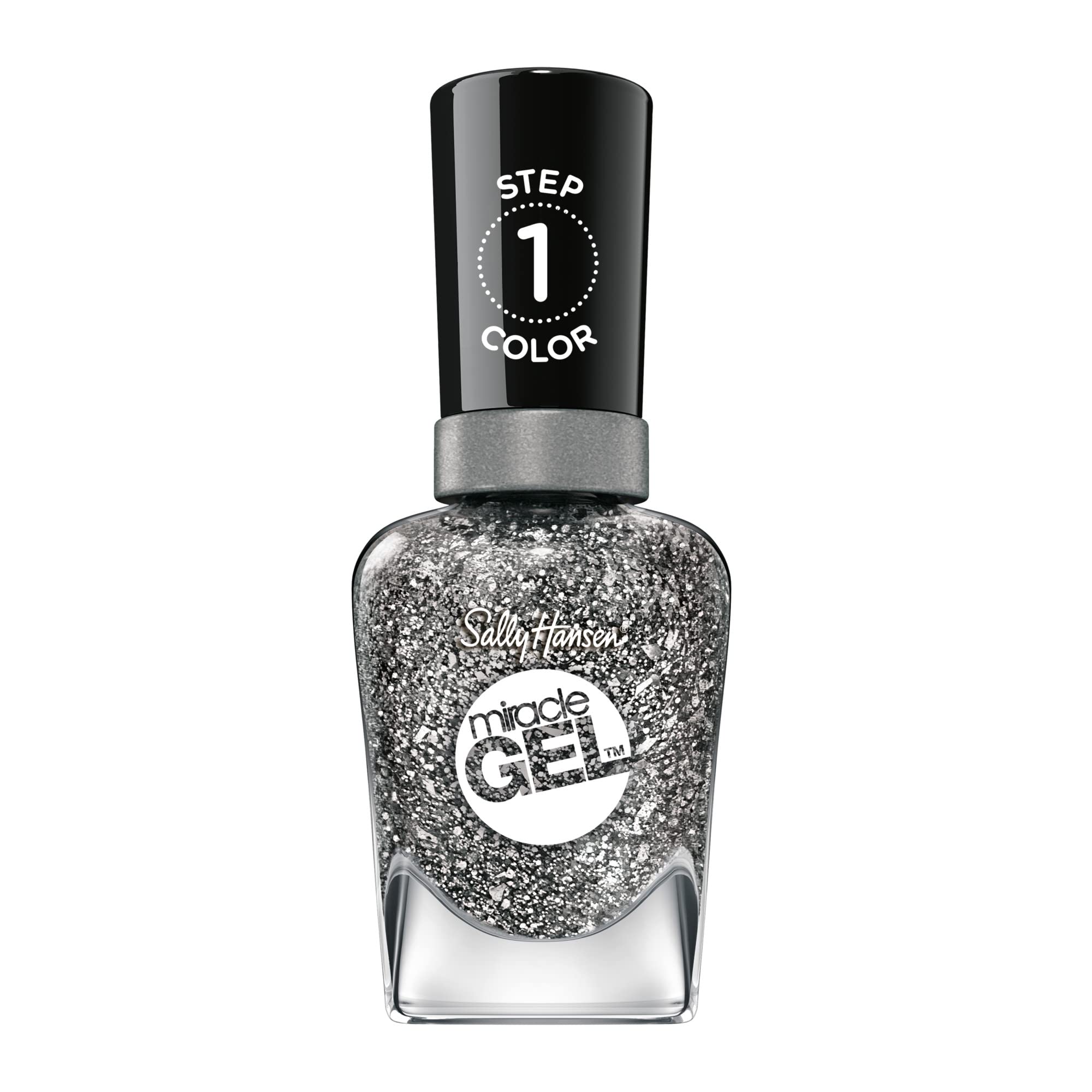Sally Hansen Miracle Gel, Deep Sea Diamond, Gel-Like Nail Polish, NO UV Light Required, Chip-Resistant, Long Lasting - Up to 8 days, Easy to Use, Salon Quality Results, Vegan Formula, 14.7ml