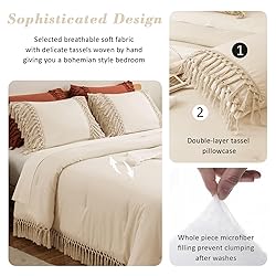 ALEISSEL Beige Comforter Set King Size, Ultra-Soft