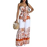 Casual Two Piece Sets for Women Elegant Off The Shoulder Tube Top Long Straight Pants Vacation Outfits Beach