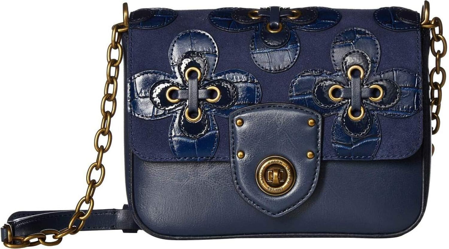 navy leather cross body bag