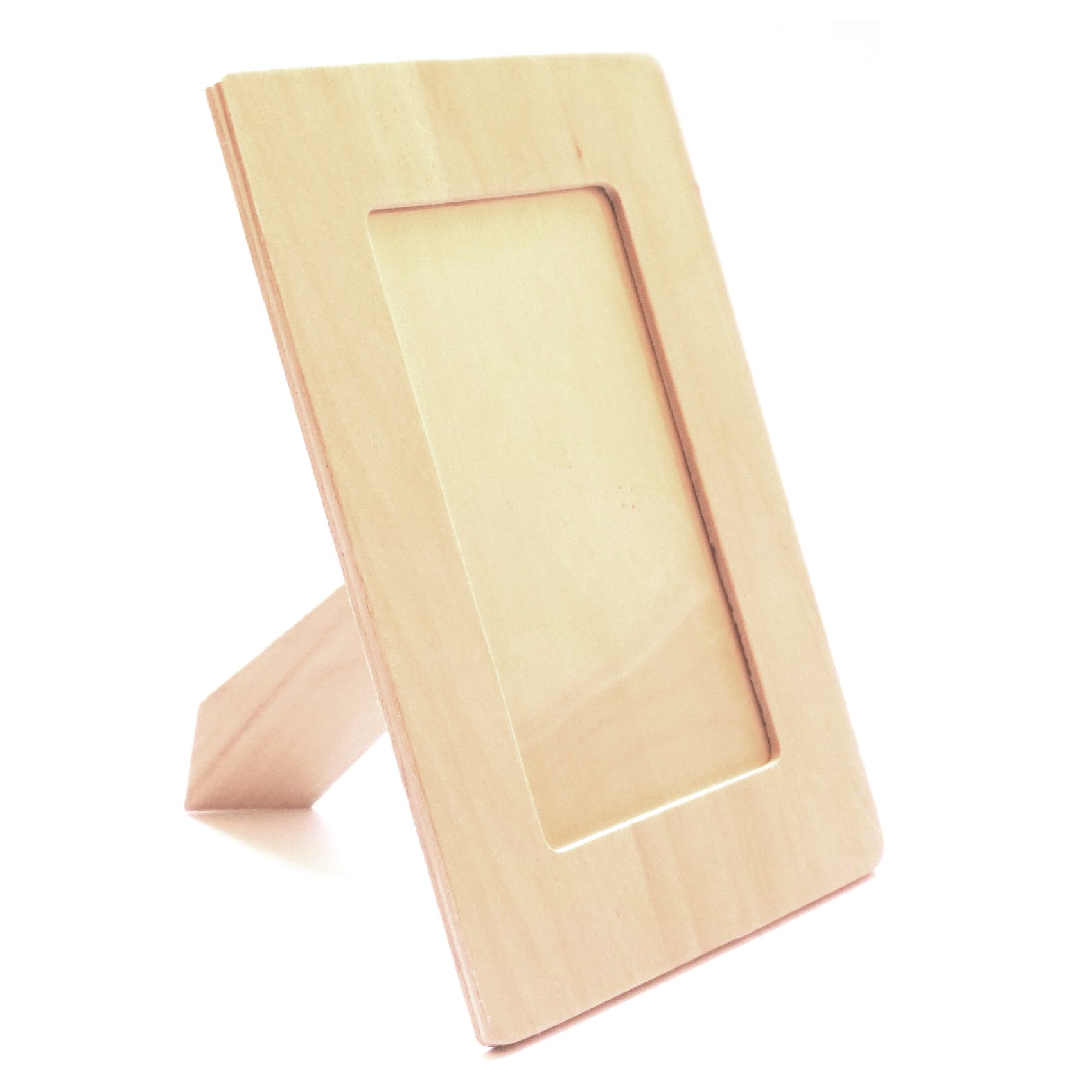 LWR CRAFTS Wooden DIY Photo Frame 4" x 6" Pack of 2