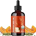 USDA Organic Pumpkin Seed Oil - 100% Pure Pumpkin Seed Oil for Hair Growth Dry Skin and Anti Aging Face Oil - Organic Hair Oil for Dry Damaged Hair and Growth - Virgin Cold Pressed & Unrefined (4oz)