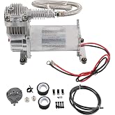 12V 444C 200PSI Chrome Air Compressor for Auto/Motorcycle