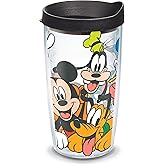 Tervis Disney Mickey Group Made in USA Double Walled Insulated Tumbler Travel Cup Keeps Drinks Cold & Hot, 16oz, Classic