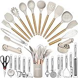 Kitchen Utensils Set- 35 PCs Cooking Utensils with Grater,Tongs, Spoon Spatula &Turner Made of Heat Resistant Food Grade Sili