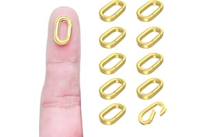 OHINGLT 10Pcs Carabiner Clip Pendant Clasps – 18K Gold Necklace Clasp and Closures, Bracelet Charm Connector for Women