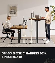 OffiGo Electric Standing Desk with 3-Piece
