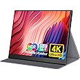 Yxk 4K Portable Monitor 15.6" 3840x2160 UHD USB-C HDMI Laptop Monitor, 100% RGB IPS Computer Gaming Display HDR Travel Monitor w/Speakers & Smart Cover for Laptop Xbox PS5 Switch PC Phone