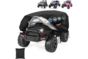 Large Kids Car Cover，Upgraded Power Wheels Covers Waterproof All Weather，Heavy Duty Kids Ride-On Car Cover with Nano Coating,