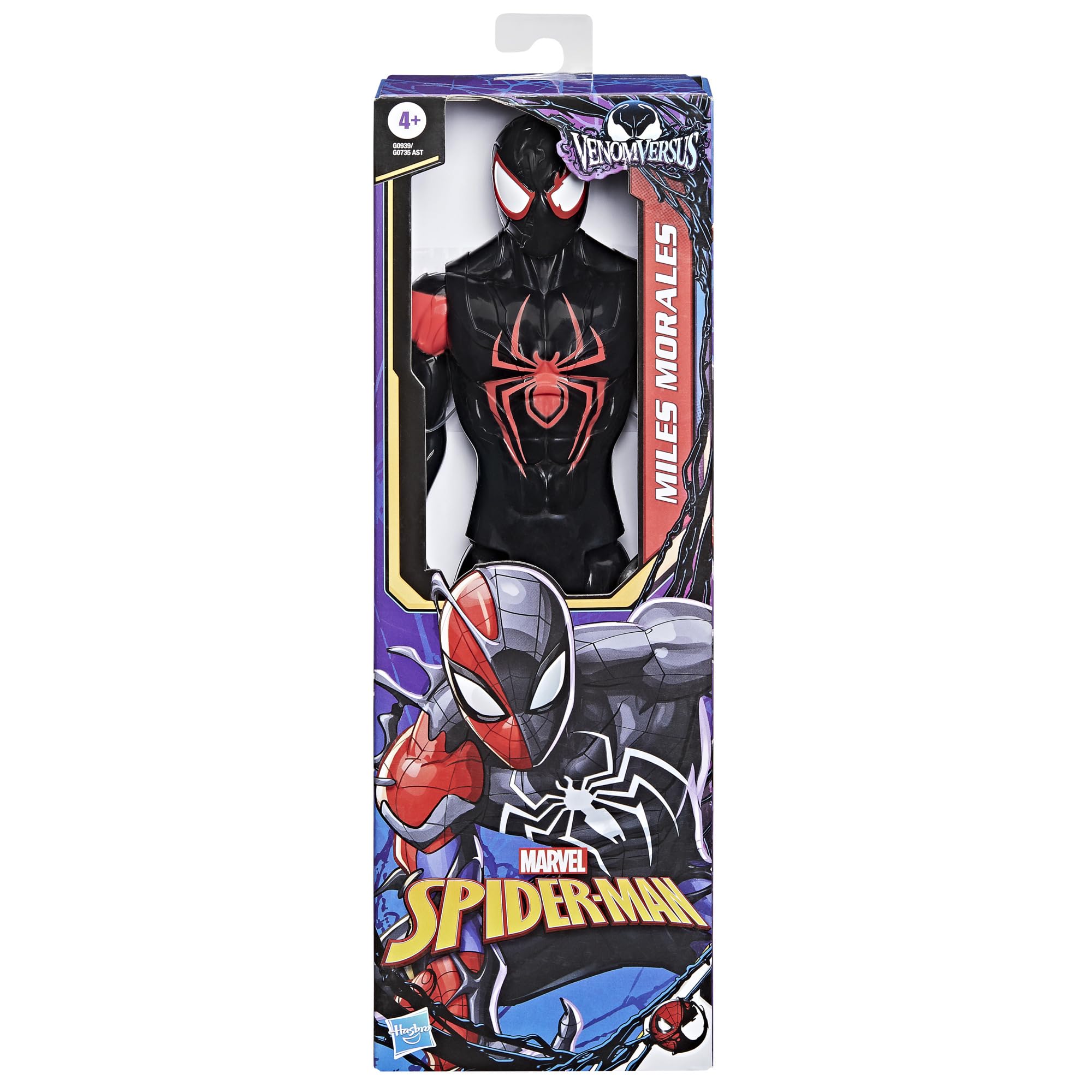Marvel Spider-Man VenomVersus Titan Hero Series Miles Morales Action Figure, 12 Inch (30 cm) Super Hero Figures & Toys for Kids Ages 4+