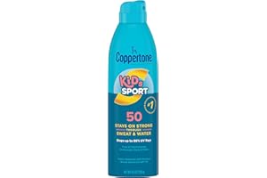 Coppertone SPORT KIDS Sunscreen Continuous Spray SPF 50 (5.5 Ounce) (Packaging may vary)