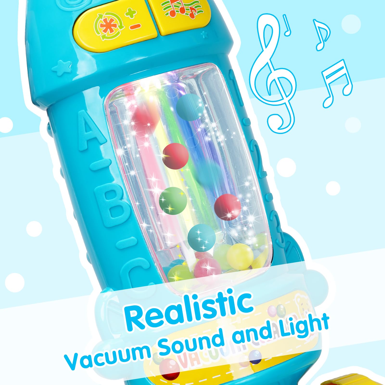 FS Kids Vacuum Cleaner Toy for Toddler with Lights & Sounds Effect & Ball-Popping Action – Pretend Play Housekeeping Toys Great Gifts for Toddlers, Boys and Girls, Ages 2 3 4 Years Old