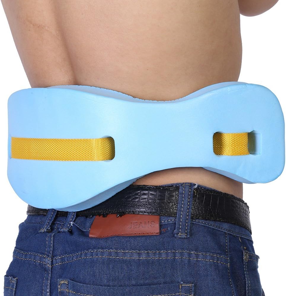 Yosoo Swim Water Belt, Adjustable Floating Safety Belt EVA Fish Shaped Waistband Swim Safety Float Board Tool Swimming Lumbar Support Tackle Teaching Train Equipment for Adult Children Light Blue : Sports & Outdoors