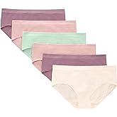Hanes Tween Girls Underwear, Seamless Girls Panties, Boyshort & Hipster, Assorted Colors, 6-Pack