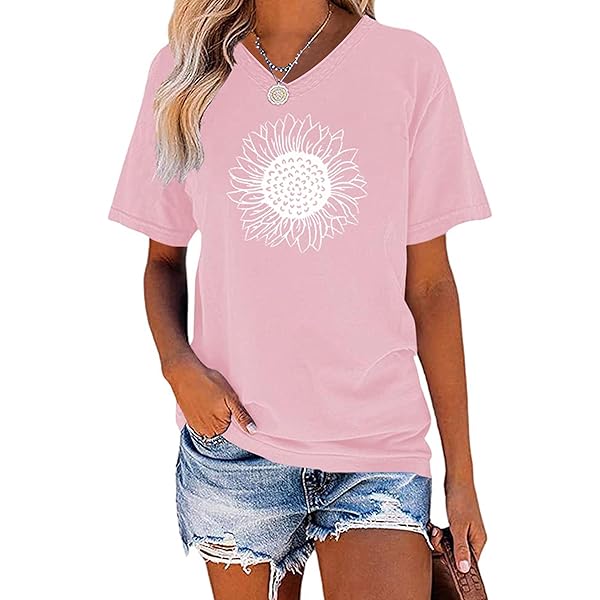 thumbnail image 2 of Women's "sweet Old Lady" Sunflower Graphic T Shirt 100 2 of 11