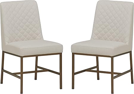 Amazon Com Rivet Vermont Modern Upholstered Diamond Accent Dining