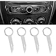 4 PCS Radio Removal Tool, Contact Removal Tool with Easy Grip Handles, Car Radio Removal Release Key Pin Tool, CD DVD Host Key Disassembly Tool, Compatible with Volkswagen, Ford, Mercedes and Audi