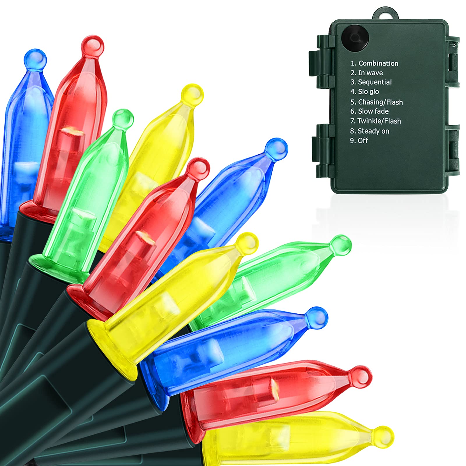 KOUQIYA Battery Operated Christmas Lights, 33ft 100