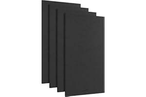 AudioSilk Acoustic Panels, 4 Pack ROOM KIT, Large, 46" x 23", Black