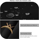 Waterproof Outdoor Bench Cushion 8cm Thick Black view 6