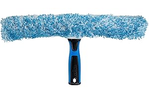 Unger Professional Connect and Clean 14" Window Scrubber Washer for Glass Cleaning, Commercial and Residential Washing, Multipurpose Tool, Gentle on Windows, Reusable Microfiber Sleeve