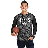 Zubaz NFL Men's Sublimated Graphics Long Sleeve Team T-Shirt, Official Fan Apparel (Small - 5XL)