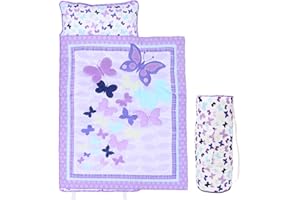 Toddler Nap Mat for Daycare - Toddler Sleeping Bag with Removable Pillow Girls Boys Nap Mats for Preschool Travel Sleeping Ma
