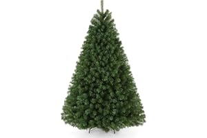 Himimi 6 FT Premium Artificial Christmas Tree, 8-inch Long Lifelike PVC Leaves 800 Tips Full Tree Holiday Xmas Tree Easy Assembly Metal Hinges Foldable Stand