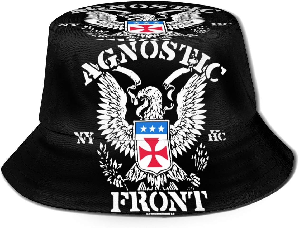 VBecerra Agnostic Front Unisex Fisherman's Hat Bucket Hat Fisherman Hats Summer Outdoor Packable Cap Travel Beach Sun Hat