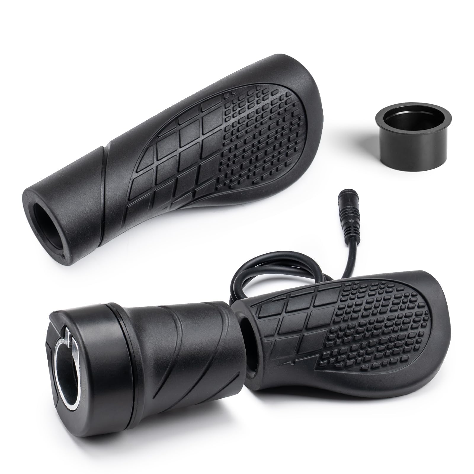 Half-Twist Throttle for Bafang 3 Pin Speed Throttle for BBS01B BBS02B BBS-HD Mid Drive Motor eBike Conversion Kits E-Bike Twist Throttle with 17.7 inch Cable