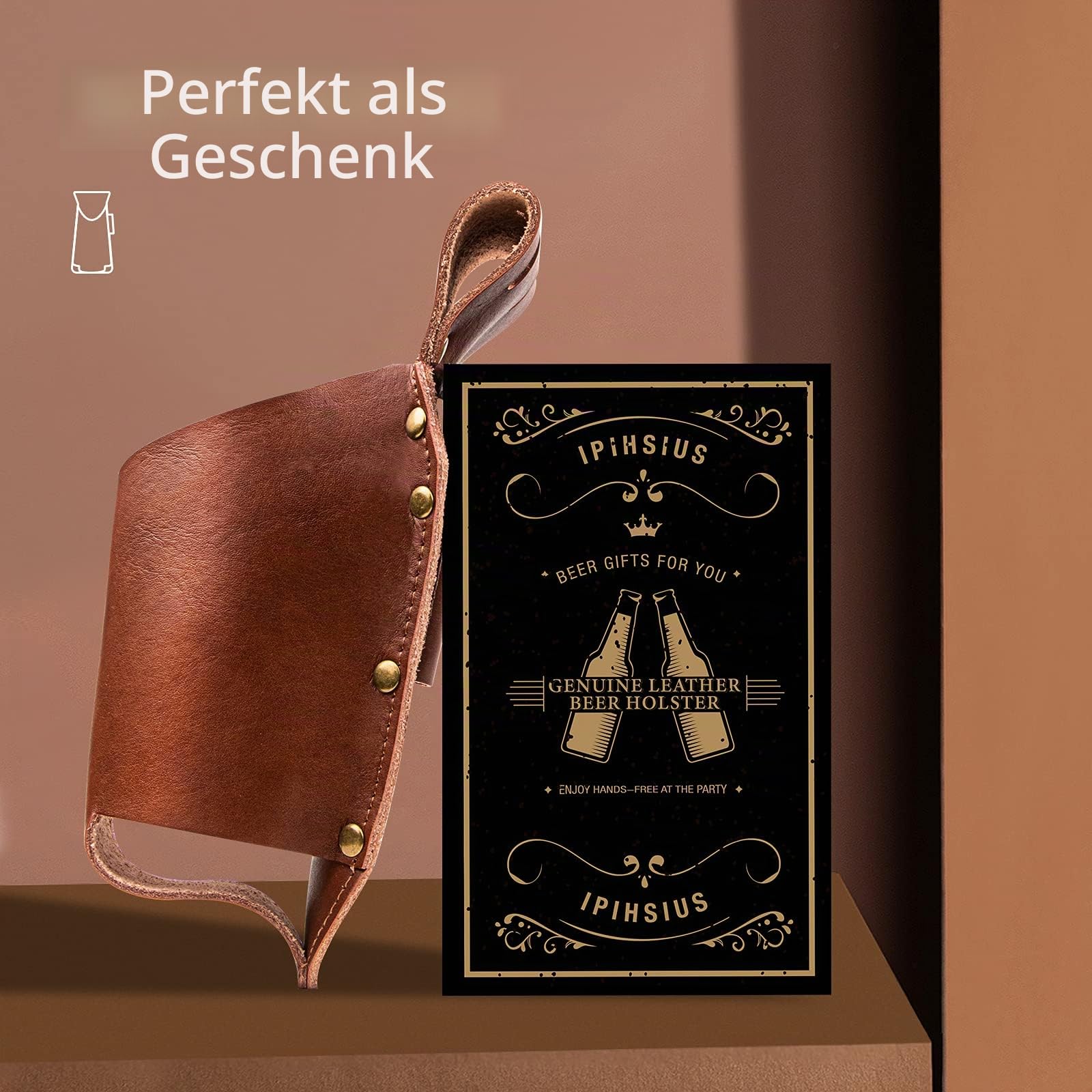 iPihsius Bier Holster, Bier Holster für Herren, Einfaches V-förmiges Design 2
