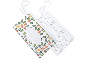 Provone 2PCS Wet Wipe Pouch, Travel Wipes Case Reusable Refillable Wet Wipe Bag Travel Wipes Dispenser Wipe Pouches for Baby 