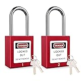 Anskyloe Lockout Tagout Locks-2 Red Safety Padlock