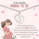 ZEWAR Mom to Be, Baby Shower, Mothers Day Gifts, Mommy Necklaces for Women, New Year Gifts, Jewelry for Pregnant Women, Wife, Expecting Mom, Mommy to Be, New Mother, First Time Moms