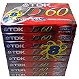 TDK Audio Cassette Tape - 60 Minute (8 Pack, Red)